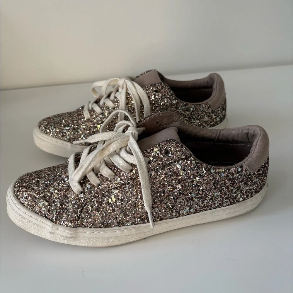 Sparkly Glitter Women’s Sneakers Size 6 - Picture 4 of 9